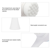 1pc Double Side Face Brush Facial Washing Skin Cleaner Machine Exfoliator Manual Handheld Cleaning