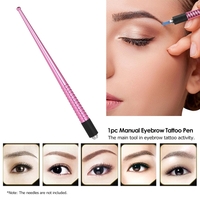 1pc Eyebrow Tattoo Pen Permanent Makeup Manual Eyebrow Microblading Pencil Pink