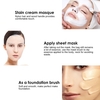 1pc Facial Mask Brush Wood Handle Soft Fiber Hair Foundation Brush Beauty Cosmetic Tool