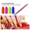 1Pc French Nail Art Brush Gradient Painting Pen UV Gel Painting Brush Nail Drawing Polishing Brush Nail Design Pen DIY Manicure Tool