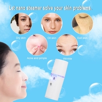 1pc Mini Facial Nano Steamer Steaming Spray Deep Cleaning Beauty Nutrition Portable Machine