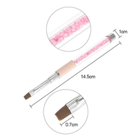 1pc Nail Art Brush Nylon DIY Nail Pen Flat Nail Painting Brush Salon Decoration Pen for UV Gel Nail Tool Purple