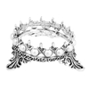 1Pc Nail Art Pen Holder Nail Art Crown Shape Penholder Nail Brush Rack Stand Nail Pen Holder Organizer for 15 Nail Pens Nail Brush Silver