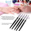 1Pc Nail Art Pen Holder Nail Brush Rack Acrylic Stand Nail Pen Holder Organizer for 5 Nail Pens Nail Brush Holder