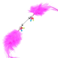1Pc Nipple Shield Body Piercing Bar for Women Body Jewelry Rose Red Feather