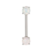 1Pc Opal Stone Nipple Bar Ring Barbell Shield Body Piercing Jewelry Stainless Steel Piercing Bar