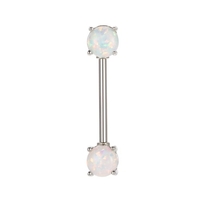 1Pc Opal Stone Nipple Bar Ring Barbell Shield Body Piercing Jewelry Stainless Steel Piercing Bar