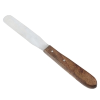 1Pc Plaster Mixing Spatula Dental Stainless Steel Instrument Wooden Handle