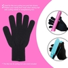 1Pc Professional Heat Resistant Glove Hair Styling Heat Blocking Tool For Curling Straight Flat Iron Suit for Left Right Hand Black