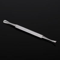 1pc Stainless Steel Double-ended Nail Cuticle Trimmer Dead Skin Callus Remover Nail Cuticle Remover Anti-slip Manicure Pedicure Dead Skin Trimmer