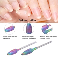 1pc Stainless Steel Nail Replaceable Electric Grinding Head Drill Bit Polishing Plating Color Manicure Machine Tool