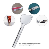 1pc Stainless Steel Toothpaste Squeezer Tube U Shape Salon Hair Dye Cosmetic Oil Paint Easy Squeezer Bathroom Tool