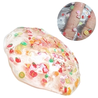 1PCS Clear Crystal Plasticine Clay Jelly DIY Slime Mud Kid Intelligent Toys Stress Relief for Children and Adults Style 1 Fruit