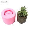 1PCS Flower Potted Planter Silicone Mold Handmade Craft Garden Home Decoration Plant Flowerpot Cement Vase Molds