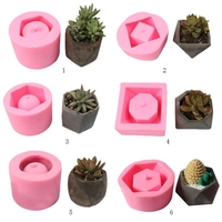1PCS Flower Potted Planter Silicone Mold Handmade Craft Garden Home Decoration Plant Flowerpot Cement Vase Molds