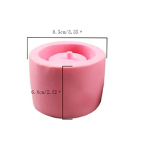 1Pcs Flowerpot Cement Vase Plant Cake Chocolate Silicone Mold