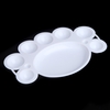 1pcs Nail Art Care Palette Plastic Dish for Powder Polish Mixing Acrylic Paint Beauty Tool White