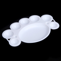 1pcs Nail Art Care Palette Plastic Dish for Powder Polish Mixing Acrylic Paint Beauty Tool White