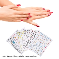 1pcs Nail Manicure Stickers Mixed Patterns French Nail Hollow Grid Stencil Stamping Template Nail Art Tools