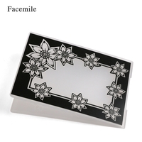 1PCS Plastic Template Textured Impressions Decorative Frame Embossing Folder for Scrapbooking Photo Album Paper Card Craft Making Wedding Decoration Style 1