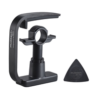 3-Finger Version Creative Straight-press Folk Guitar Capo Clamp with 1pc Multi-thickness Guitar Pick