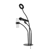 3-in-1 Flexible Broadcast Microphone Desktop Stand with Selfie Ring Light Smartphone Mic Holder for Live Streaming Broadcasting