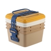 3-Layer High-end Mini Portable Lunch Box Stylish Durable Lunchbox Good Quality Picnic Box Food Container with 3 Plate
