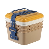 3-Layer High-end Mini Portable Lunch Box Stylish Durable Lunchbox Good Quality Picnic Box Food Container with 3 Plate