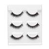 3 Pairs 3D False Eyelashes Invisible Band Natural Dense Cross Black Eyelash Full Strip Reusable