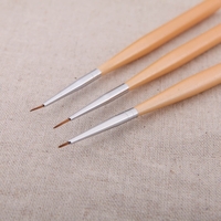 3 PCS French Nail Art Liner Painting Drawing Pen Brush Brushes Tools