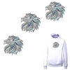 3 Pcs Iron-on Transfer Vinyl Cloth Patch Sticker Cool 3D Lion King Wolf Stickers for Tops T-shirt Tote Curtain Household DIY Decoration