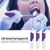 3 Pcs Oral Hygiene Kit LED Dental Mirror Tooth Stain Eraser Plaque Remover Dental Cleaning Whitening Tool