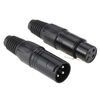 3 Pin XLR Connector 1 Male 1 Female Signal Connection Wire Accessories