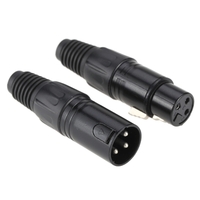3 Pin XLR Connector 1 Male 1 Female Signal Connection Wire Accessories
