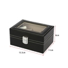 3-Slot PU Leather Fibreboard Watch Display Box Gorgeous Wristwatch Storage Organizer Case