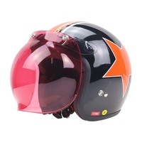 3-Snap Bubble Visor Shield Universal 10 Color Opt & Flip Up Adapter Helmet Snaps