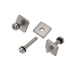 3 Universal Stainless Steel Surfboard Longboard Fin Screw Channel Plate Replacement Kit for SUPs Long Boards Stand Up Paddle Board