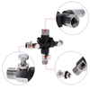 3-Way Airbrush Air Hose Splitter Manifold Professional Airbrush Accessories Air Brush Multiple Use Airbrush Fittings 1/8" with Adjust Knob Valve