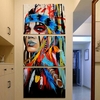 30 * 45cm HD Printed Frameless 3-Panel Indian Style Canvas Painting Wall Art Pictures Decor for Home Living Room Bedroom