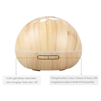 300ml Ultrasonic Mist Air Humidifier Aromatherapy Aroma Essential Oil Diffuser with Timing Function Colorful LED Light for Home Office AC100-240V