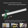300MM Combination Square Angle Ruler Stainless Steel Multi-function Measuring Tool