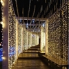 300pcs 3*3 meters Flexible LED Curtain Icicle String Lights Remote Control