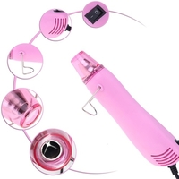 300W DIY Using Heat Machine Electric Power Tool 300W Handheld Temperature Blower with Supporting Seat Shrink Plastic AS-300 (Pink 220V)