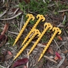 30pcs Camping Portable Yellow Stakes Nail Plastic Spiral Tent Peg For RV
