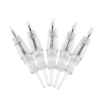 30Pcs Eyebrow Tattoo Needle With Cap Disposable Sterilized Tattoo Needle for Tattoo Pen Machine Microblading Pen For Eyebrows Lip Tattooing