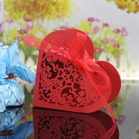 30PCS Heart Shaped Exquisite Laser Cut Candy Boxes for Wedding Party Favor Birthday Bridal Shower Gift Sweet Boxes