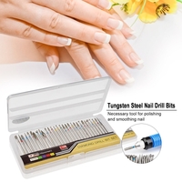 30pcs Tungsten Steel Nail Drill Bits Nail High Speed Grinding Heads Nail Polishing & Smoothing Tool