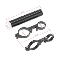 31.8mm Double Handlebar Extension Mount Aluminum Alloy Extender Holder for Bike Light Bicycle Speedometer