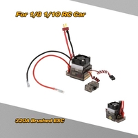320A 2~4S LiPo Battery Brushed ESC Electronic Speed Controller with 5.6V/2A BEC for 1/8 1/10 Off-road Monster Truck