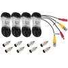 32ft BNC DC Connector Video Power Siamese Cable 4pcs/lot for CCTV Camera DVR